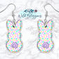 Colorful Easter Egg Bunny Drop Earrings