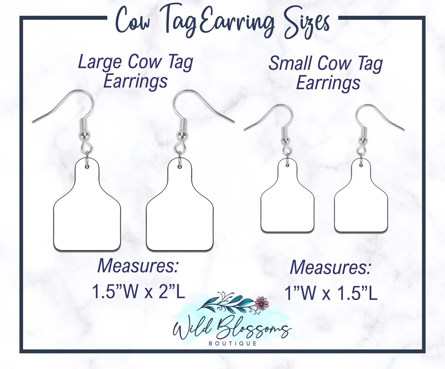 Wooden Turquoise Cow Print Drop Earrings