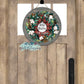 Cotton And Buffalo Plaid Christmas Wreath Round Door Hanger