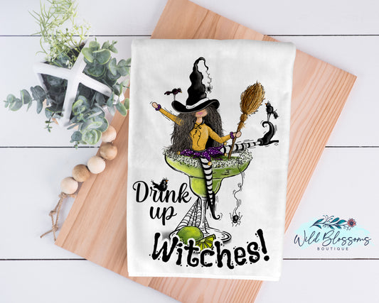 Halloween Drink Up Witches Kitchen Towel