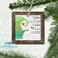 Rustic Wooden Elf Hat Family Name Ornament