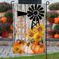 Fall Pumpkin Sunflower and Windmill Garden Flag
