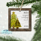 Farmhouse Family Name Glitter Christmas Tree Duo Ornament
