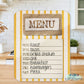 Farmhouse Grain Sack Ticking Menu Dry Erase Board