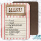 Farmhouse Grain Sack Ticking Menu Dry Erase Board