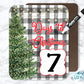 Buffalo Plaid Christmas Tree Days Until Christmas Dry Erase Board