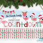 Flamingo Personalized Christmas Countdown Advent Door Hanger
