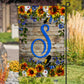 Sunflower and Flax Floral Garden Flag
