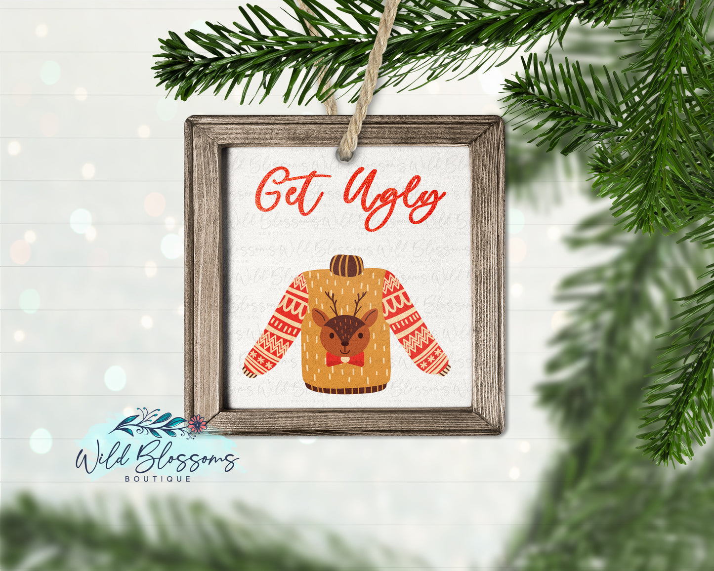 Get Ugly Christmas Sweater Ornament