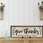 Rustic Wooden Give Thanks With A Grateful Heart Door Hanger | Sign