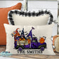 Happy Halloween Gnome Truck Personalized Lumbar Pillow