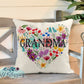 Personalized Floral Heart Pillow