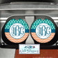 Green And Orange Monogram License Plate