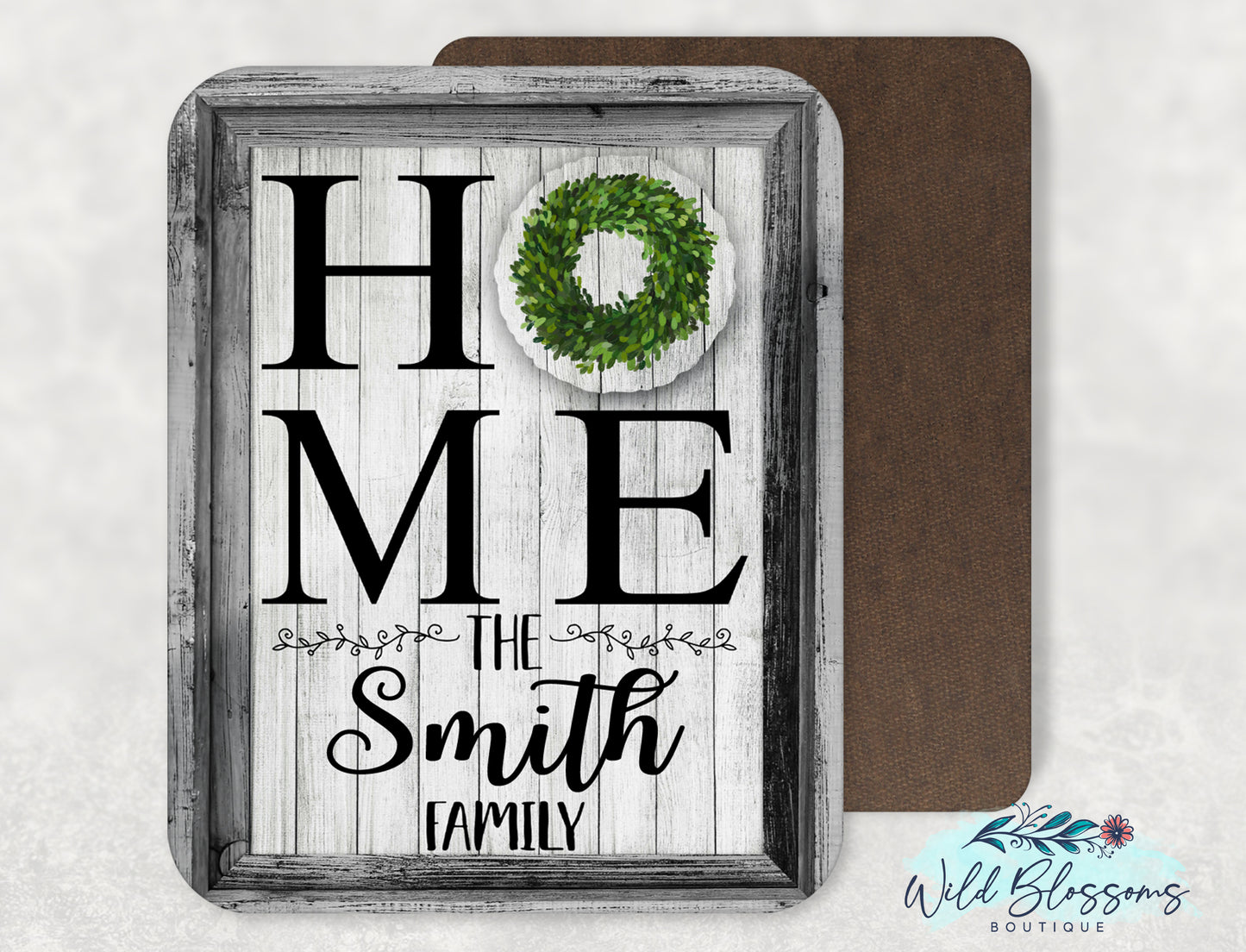 Family Home Sign with 12 Interchangeable Seasonal Attachments