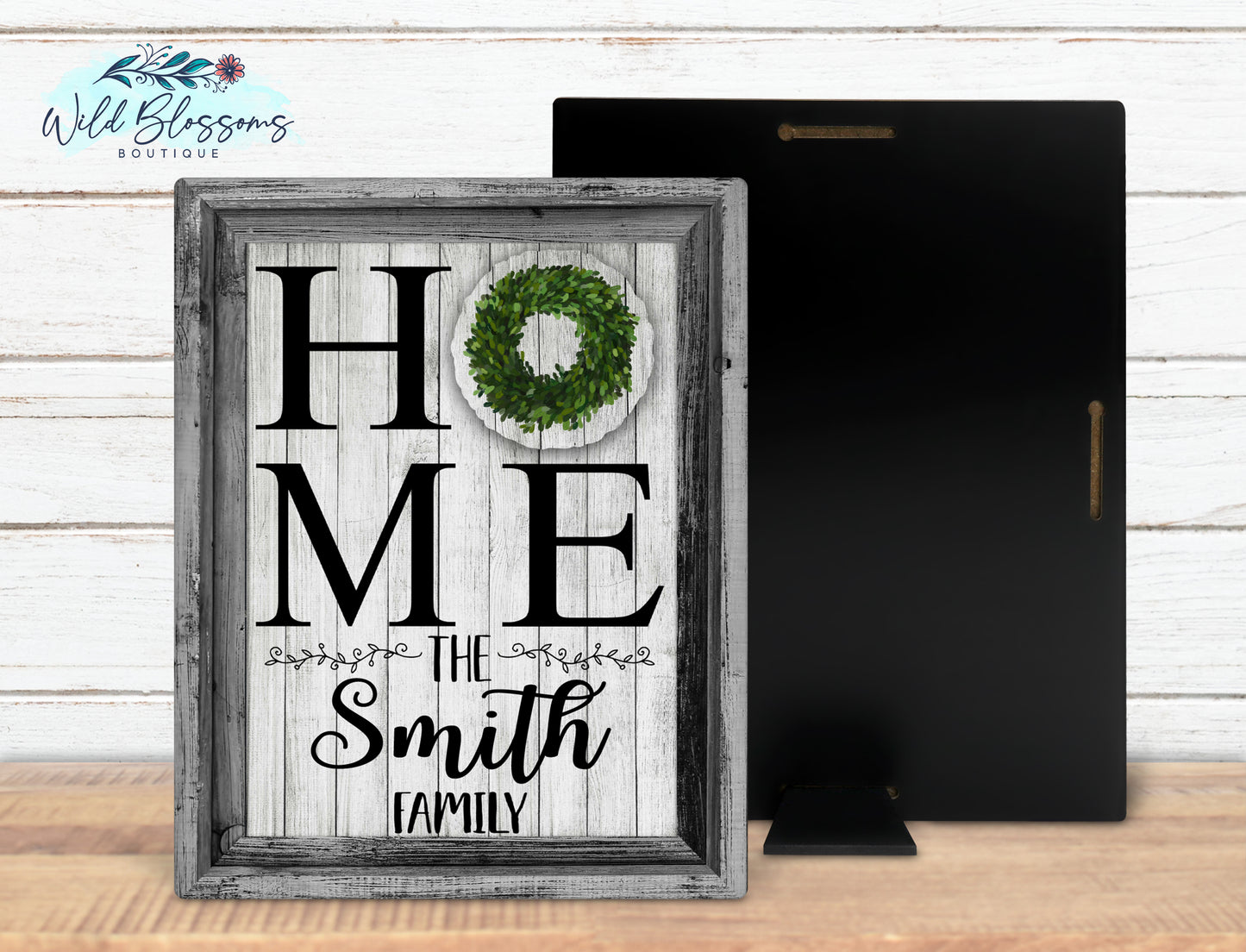 Family Home Sign with 12 Interchangeable Seasonal Attachments
