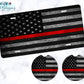 Wooden American Flag Red Line Car Coasters