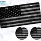 Grey Wooden American Flag License Plate