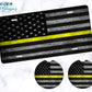Wooden American Flag Yellow Line License Plate