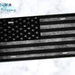 Grey Wooden American Flag License Plate