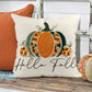 Hello Fall Floral Pumpkin Pillow