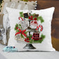 Merry Christmas Hot Cocoa Winter Snowman Tiered Tray Pillow
