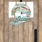 Happy Campers Wooden Round Door Hanger