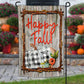 Happy Fall Buffalo Plaid Pumpkin Garden Flag
