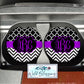 Black And Purple Monogram License Plate