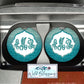 Teal Ombre Glitter Look Car Coasters