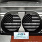 Grey Wooden American Flag Car Coasters