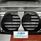 Grey Wooden American Flag License Plate