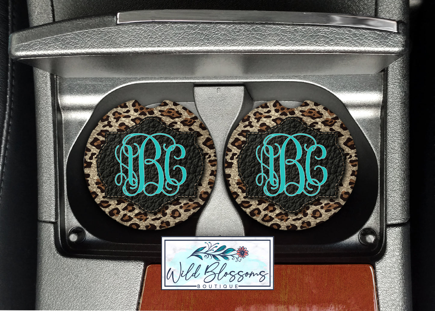 Leopard Print Car Coasters