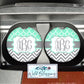 Mint And Grey Monogram License Plate