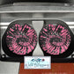 Pink And Black Leopard Print Tie Dye Car Coasters