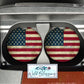 Wooden American Flag Car Coasters
