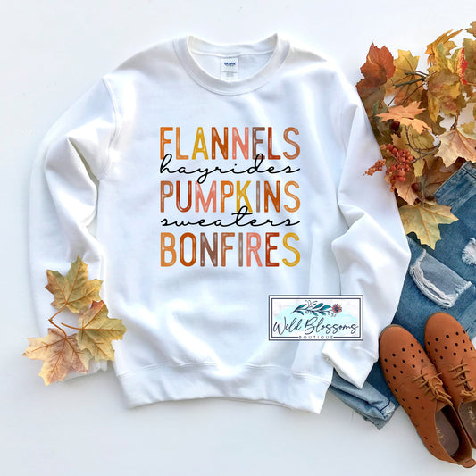 Flannels ~ Hayrides ~ Pumpkins ~ Sweaters ~ Bonfires