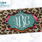 Leopard And Serape Print License Plate