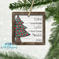 Rustic Wooden Christmas Tree Family Name Ornament