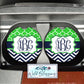 Lime And Navy Monogram License Plate