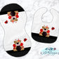 Ladybug Bear Baby Bib And Burp Cloth Set