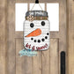 Let It Snow Snowman Mason Jar Door Hanger