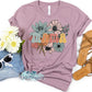 Boho Floral Custom Name Mother's Day Graphic Tee