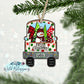 Merry Christmas Snowman Truck Ornament