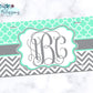 Mint And Grey Monogram License Plate