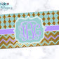 Mint, Purple And Gold Monogram License Plate