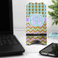 Mint, Purple And Gold Monogram Mouse Pad And Coaster Desk Set