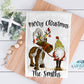 Merry Christmas Reindeer And Gnome Kitchen Towel