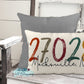 Mocksville North Carolina Zip Code Lumbar Pillow