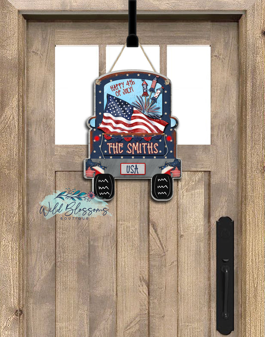 Patriotic Truck Door Hanger