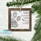 Rustic Wooden Paw Print Family Name Ornament
